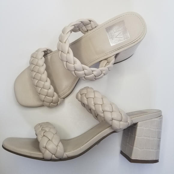 Dolce Vita Shoes - Dolce Vita Tessa braded strap sandals with 3" heels - Ivory - women's 8.5